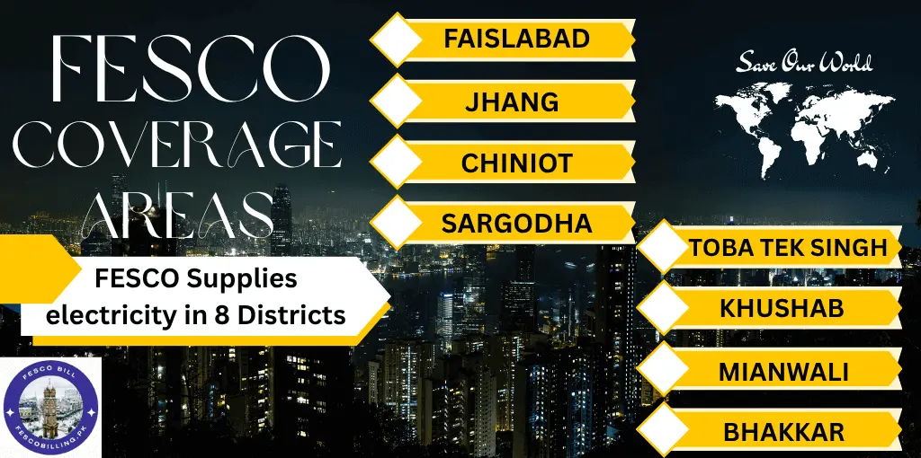 FESCO provides electricity to these territories - Fesco Coverage Areas