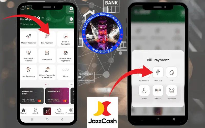 Pay your bills via Jazzcash mobile wallet